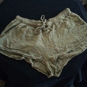 Olive Green Sleepwear Shorts